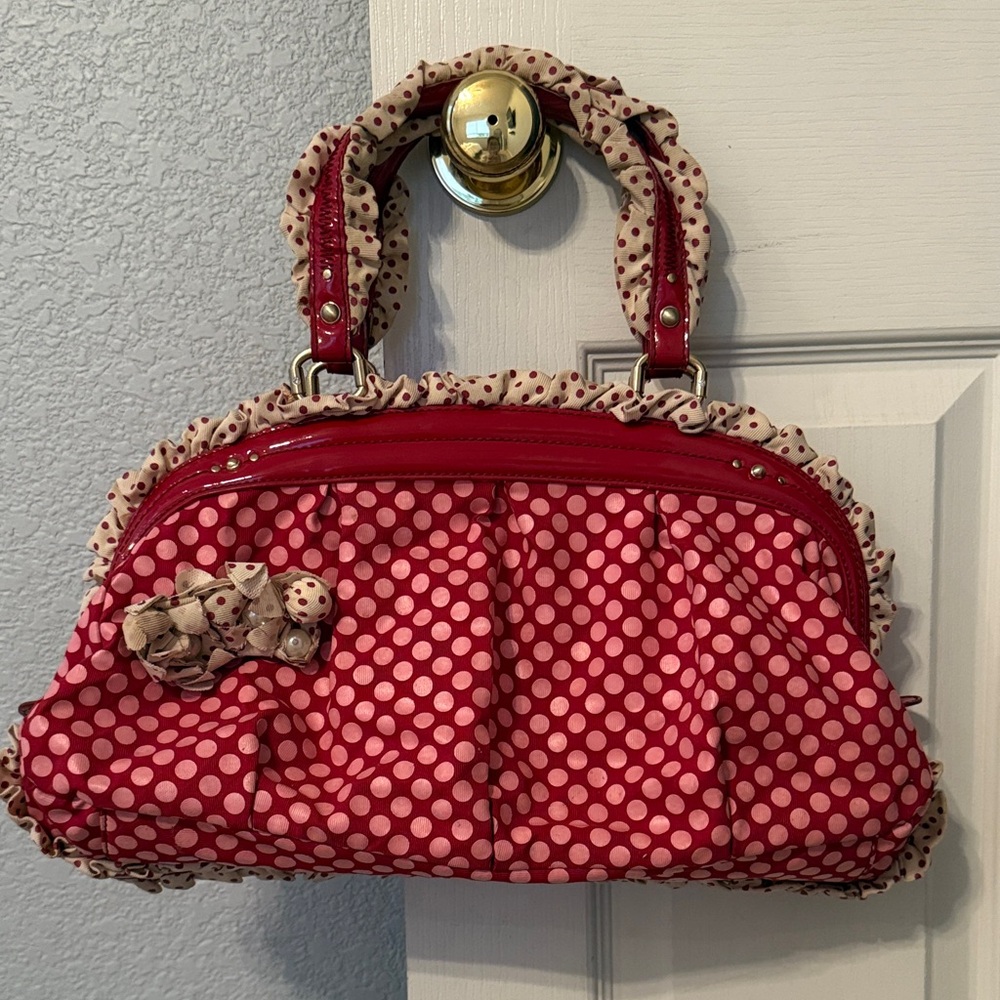Laundry By Shelli Segal Red Polka Dot Satchel